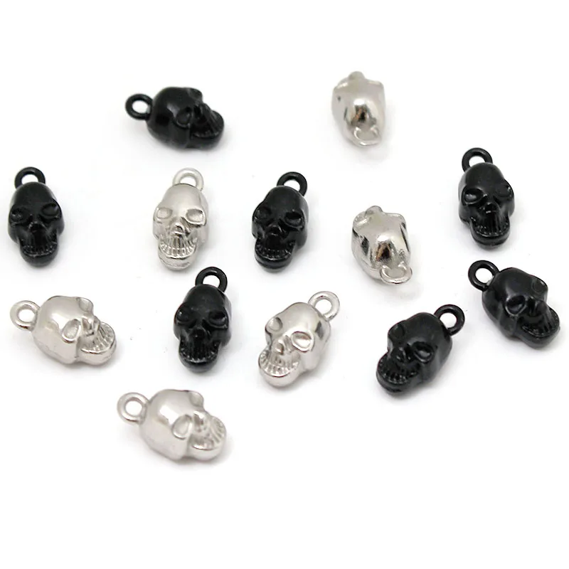 20 sztuk/partia czaszka ze stali nierdzewnej głowa ducha Charms Halloween wisiorki ręcznie robione dekoracje Vintage dla DIY komponenty do wyrobu biżuterii