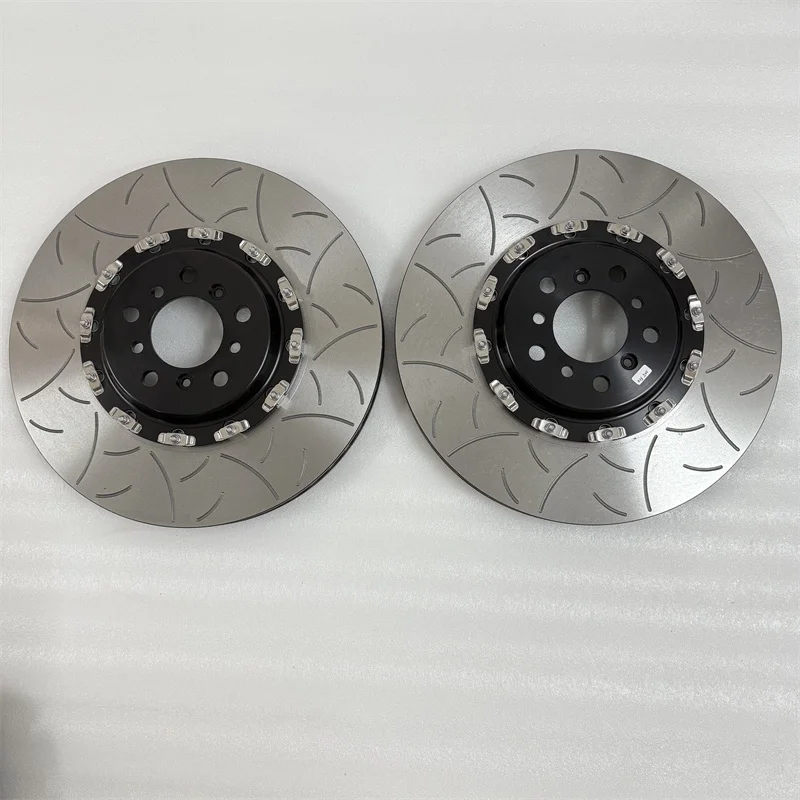 

high quality car brake 2 pcs type disc center bell with custom size 390*36mm 396*26mm