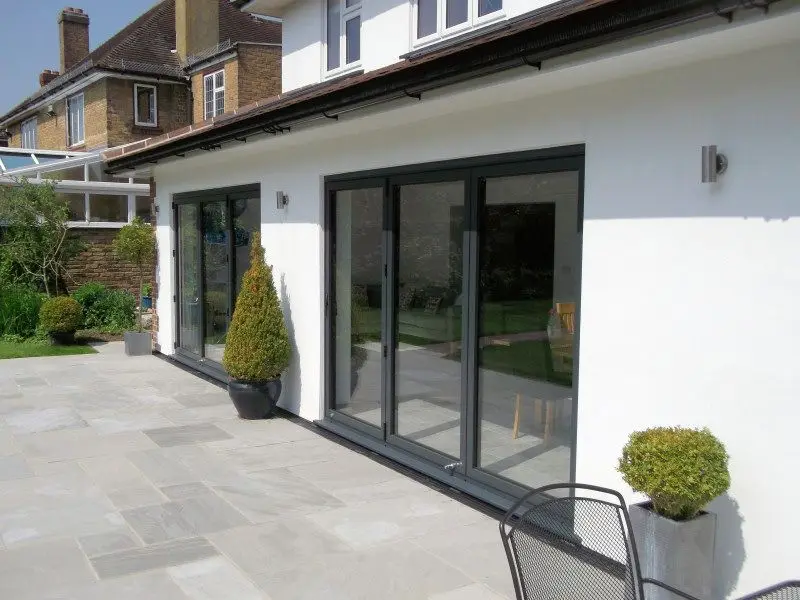 Most Popular 2.0mm Thermal Break Aluminum Doors Sound Proof Double Glazed Heavy Duty Bifold Door Multi Panel Bi Folding Doors