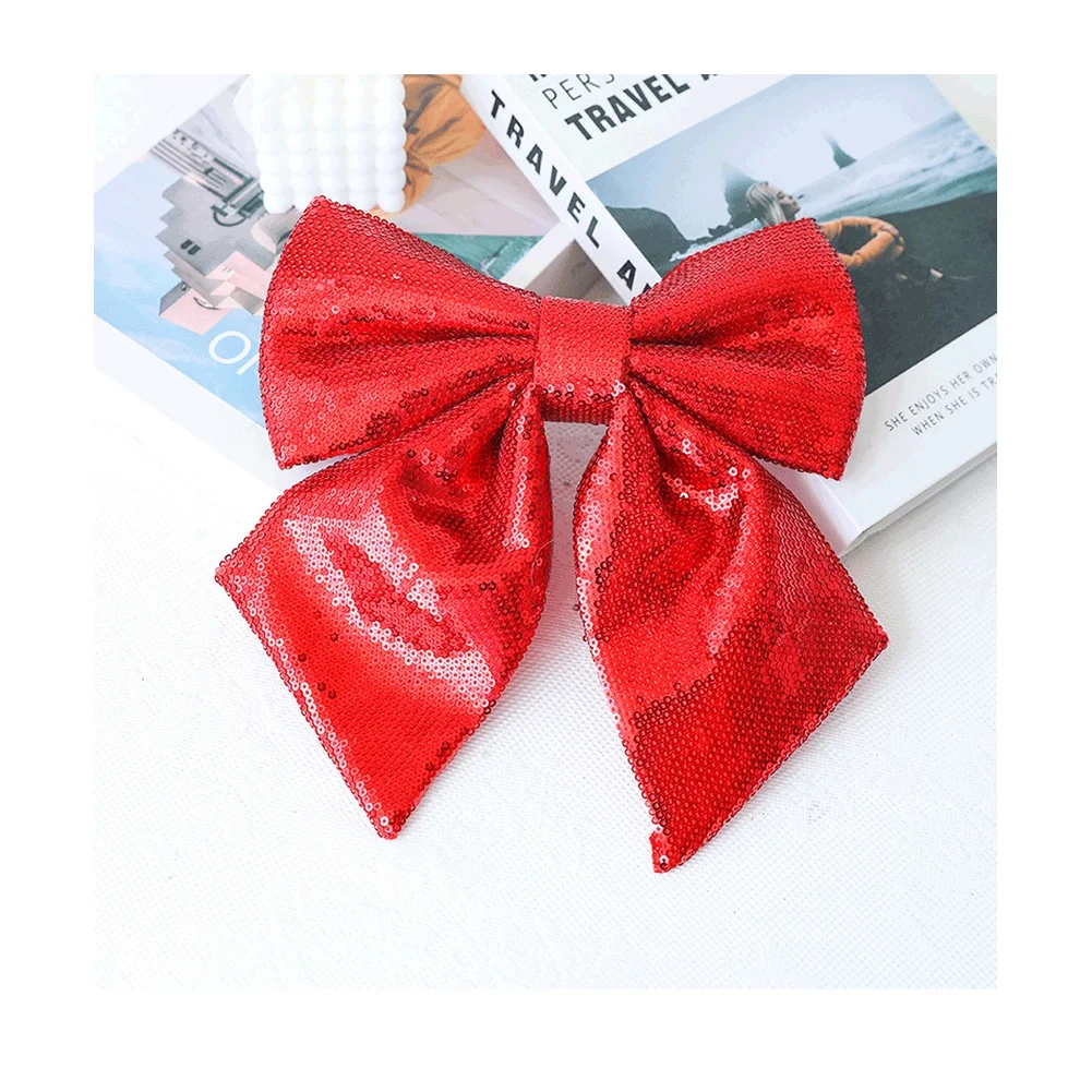 

Sparkling Sequin Bow Ornament for Holiday DIY Projects and Christmas Tree Decoration with Lightweight Foam Cotton Construction
