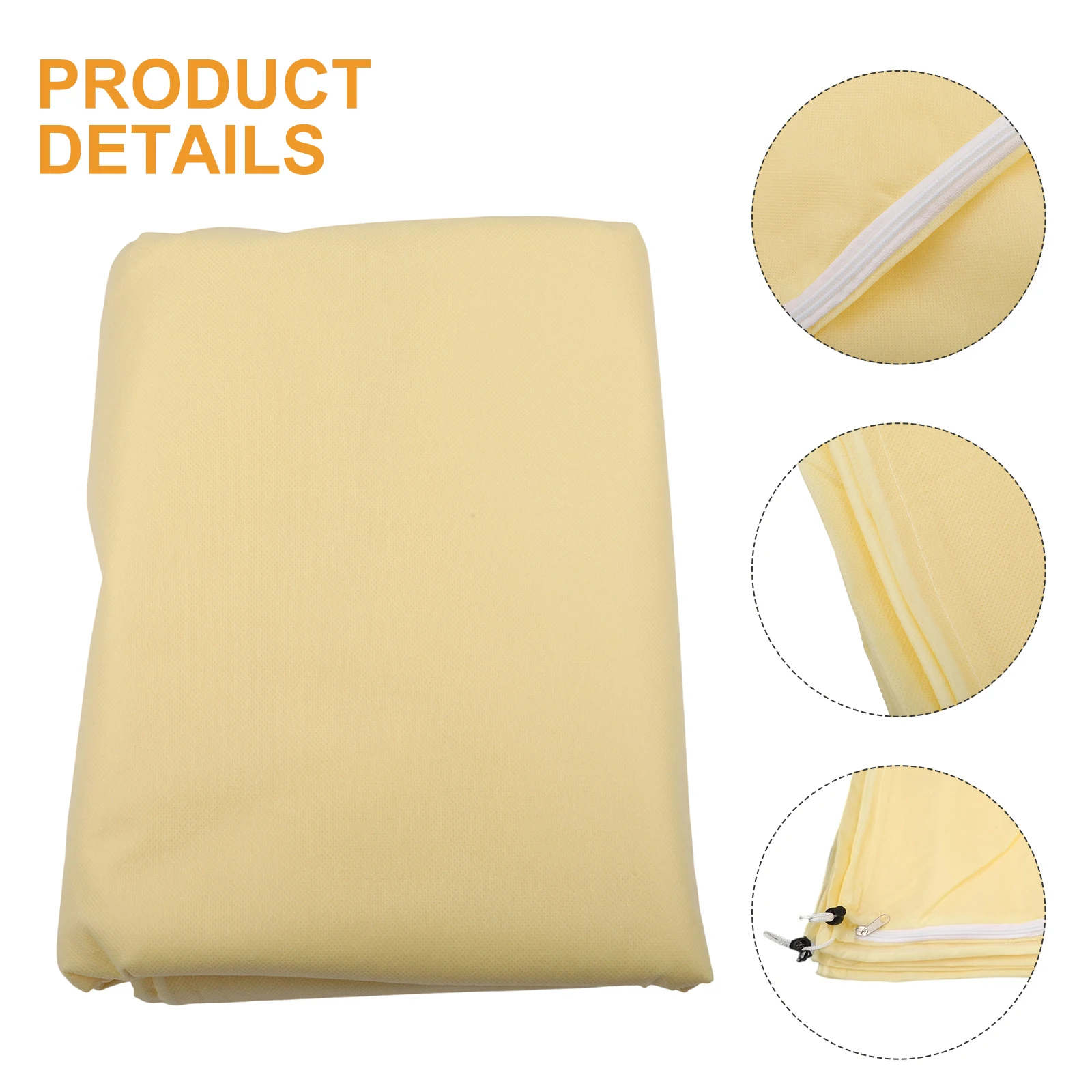 Adjustable plant frost cover with zipper and drawstring made of non woven fabric to shield plants from freezing weather