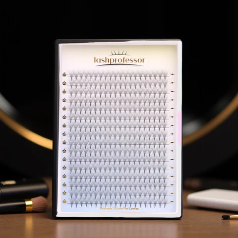 Lashprofessor 8-15mm Premade Volume Fans 3D/6D/8D/14D Sharp Narrow Base Lash Promade Russian Pointy Stem Eyelash Extension Cilia