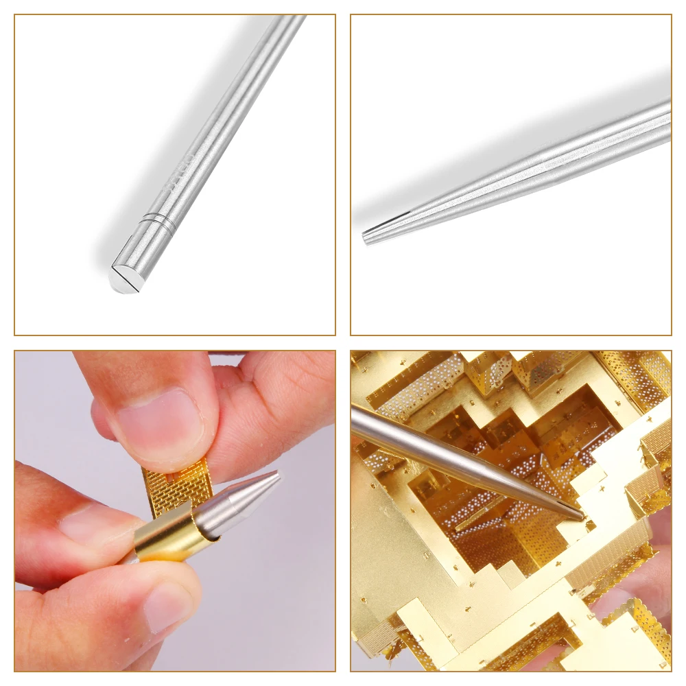 Piececool 6 Pcs Metal Model Kits Tool Sets Edges Tabs Cylinder Cone Shape Bending Assist Tools for DIY 3D Metal Puzzles