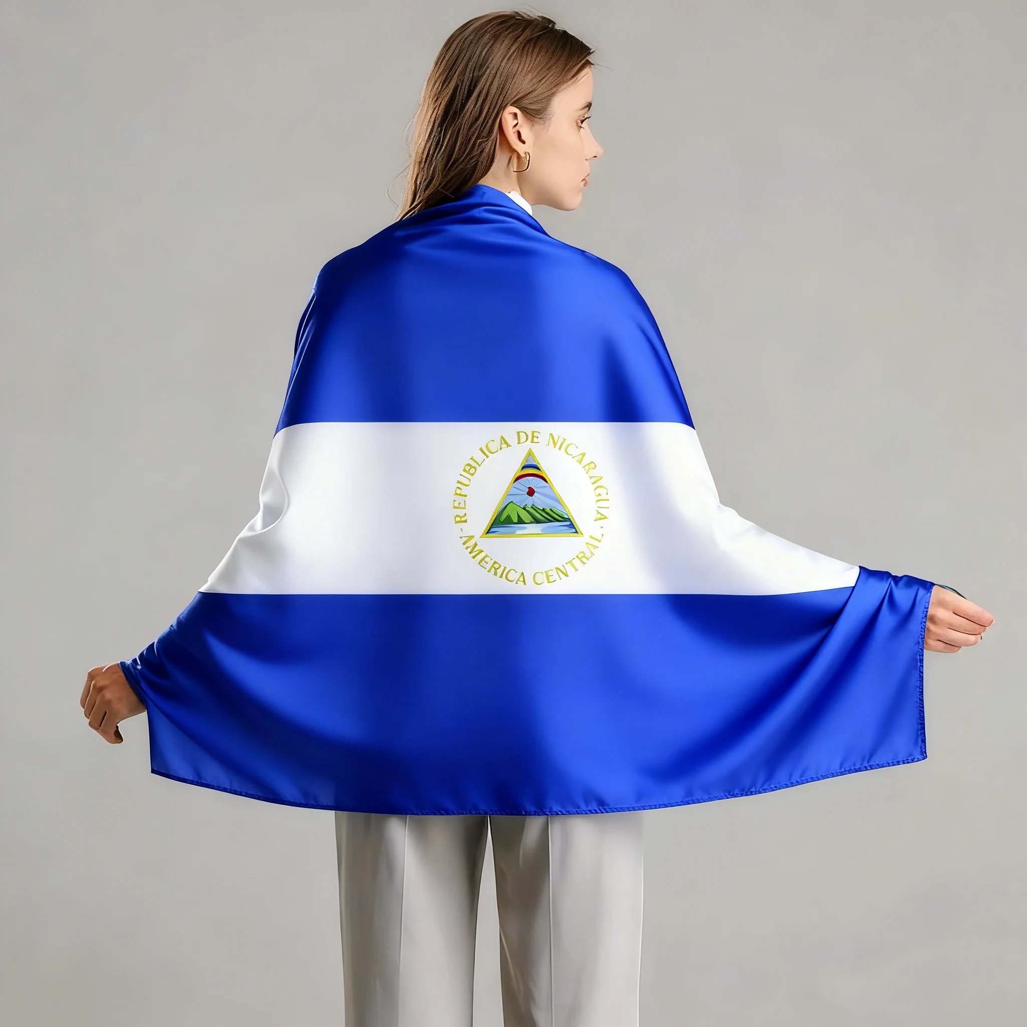 FLAGapHigh quality polyester Cuban flag, passionate Cuban blue and white striped base color with 2 buckles