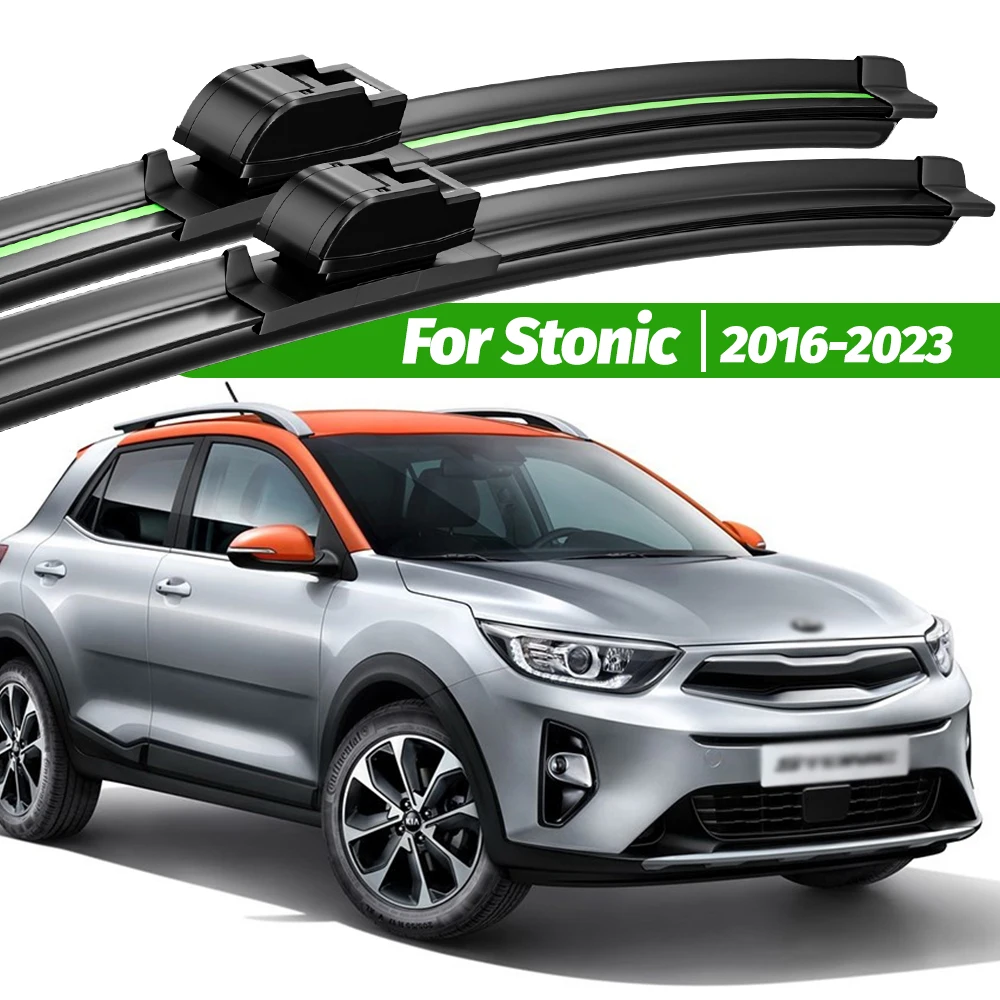 

For Kia Stonic 2016-2023 2pcs Front Windshield Wiper Blades 2017 2018 2019 2020 2021 2022 Windscreen Window Accessories