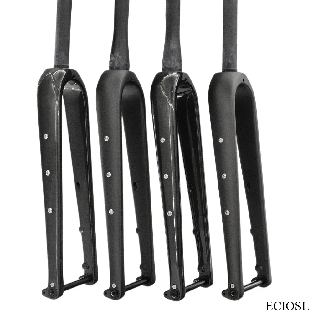 خفيفة للغاية T800 ألياف الكربون الحصى شوكة الدراجة ماتي النهاية 700C أنبوب التوجيه مفتوح 100 مللي متر الحصى الدراجات اكسسوارات #2