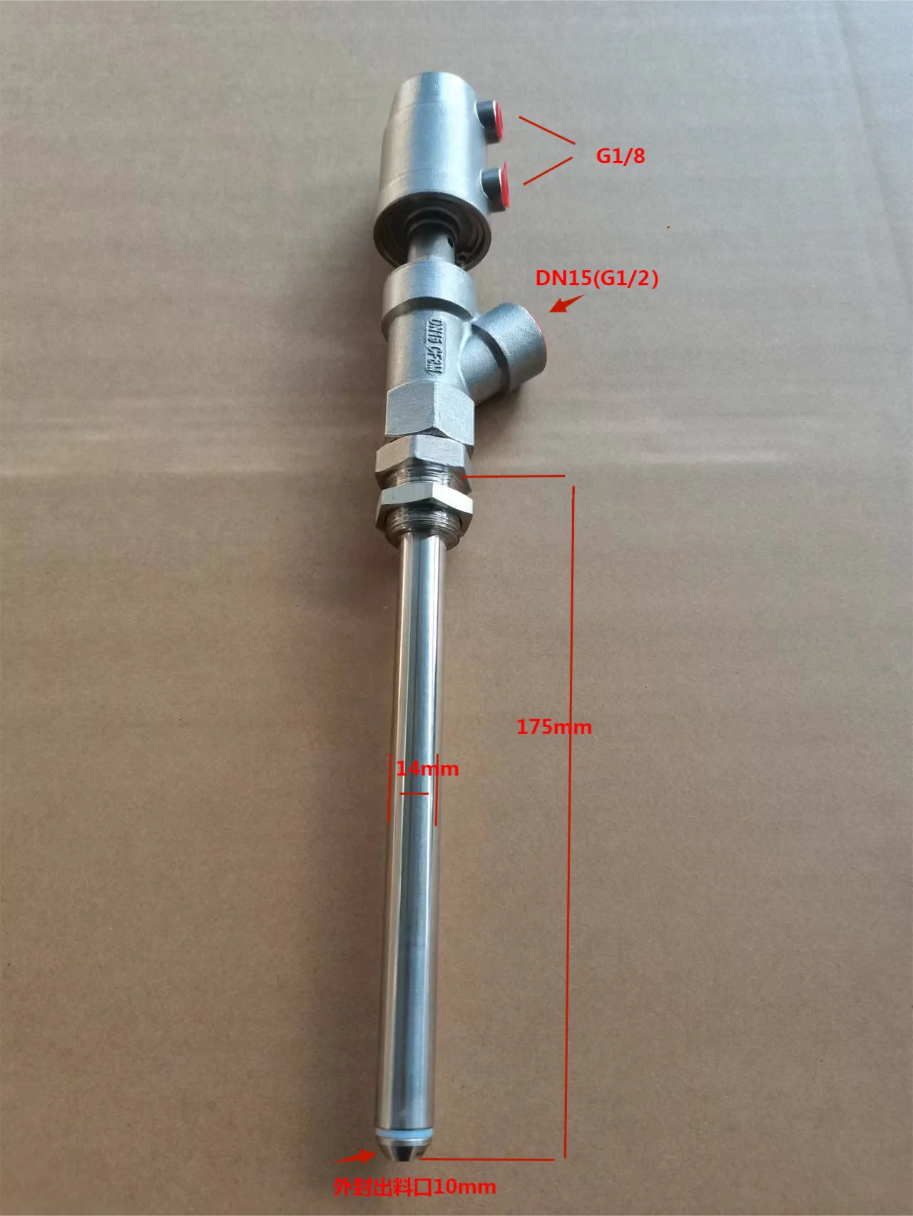 Linear Filling Machine Accessories Stainless Steel Anti Drip DN15 Pneumatic Filling Valve Discharge Nozzle Liquid Filling Head