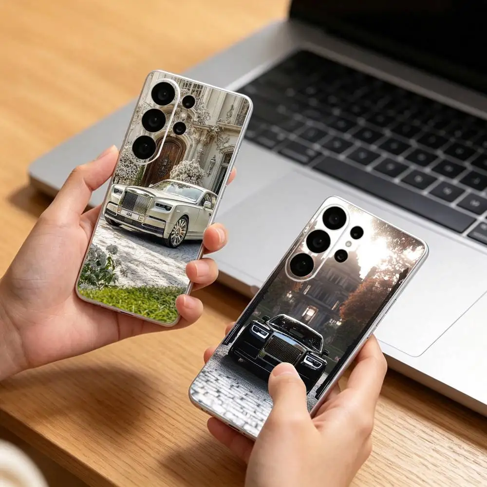 Royal Limousine Luxury Phantom Phone Case For Samsung S25,S24,S21,S22,S21,S20,S10,S9Ultra,Plus,Fe,Lite Transparent Cover