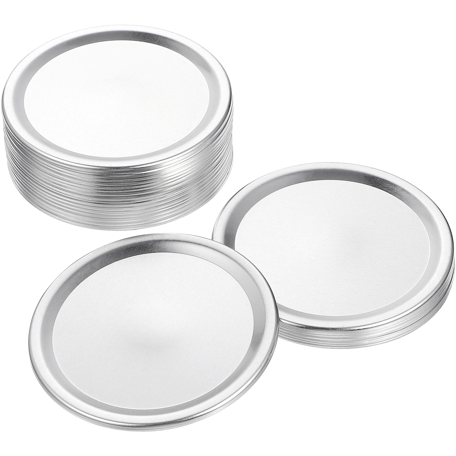 

24pcs Tinplate Lids for Wide Mouth Mason Jars 70mm Golden Sealing Caps Storage Solid Lid Kitchen Bar Accessories