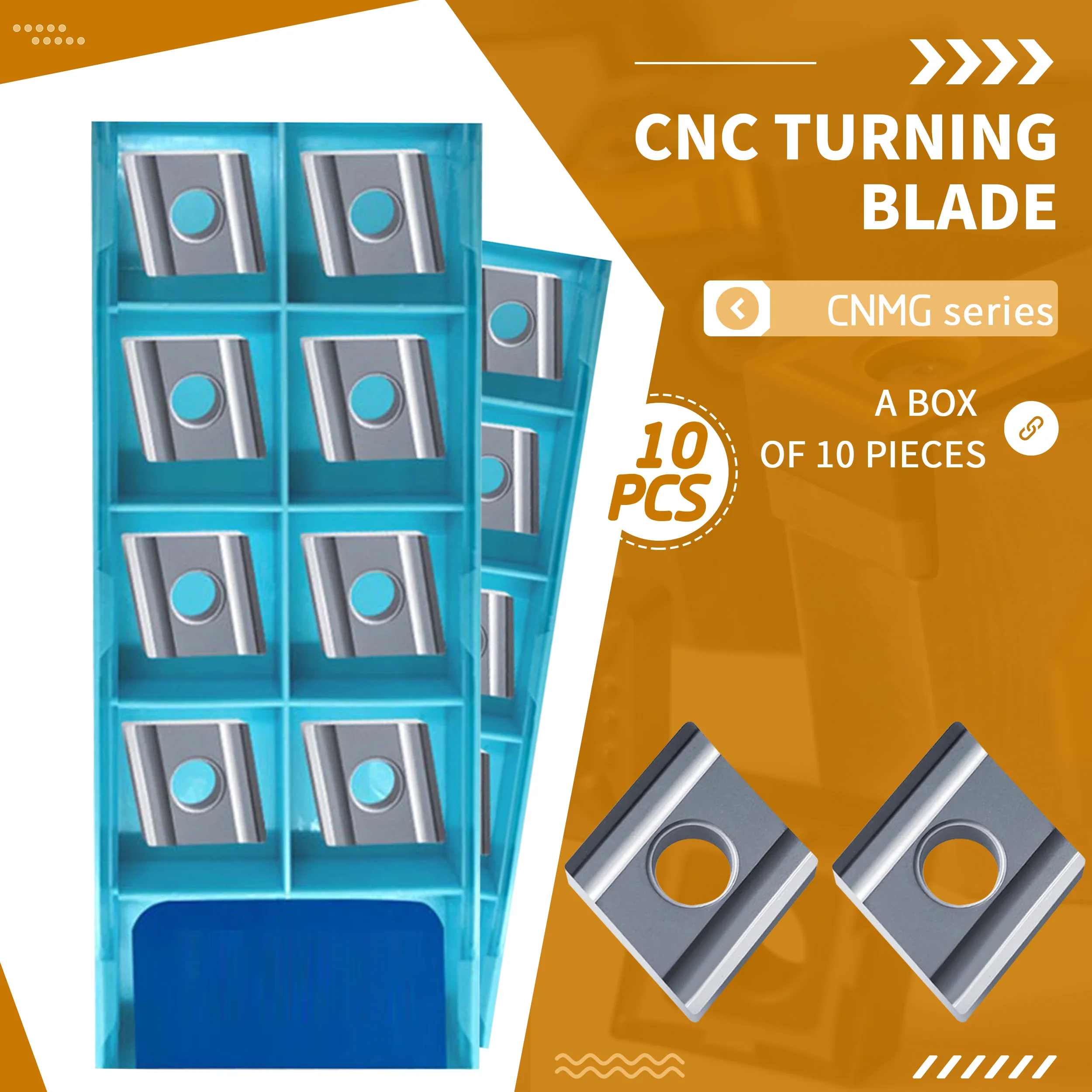 

High Quality Lathe Inserts CNMG120408R-S L-S CNMG120404L-S R-S HS7125 CNC Cutter Carbide Grooving Blades External Turning Tools