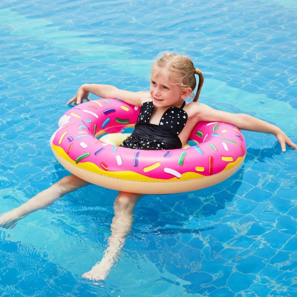 Wholesale inflatable environmental protection pvc adult children donut pool floating inflatable boat swimming ring