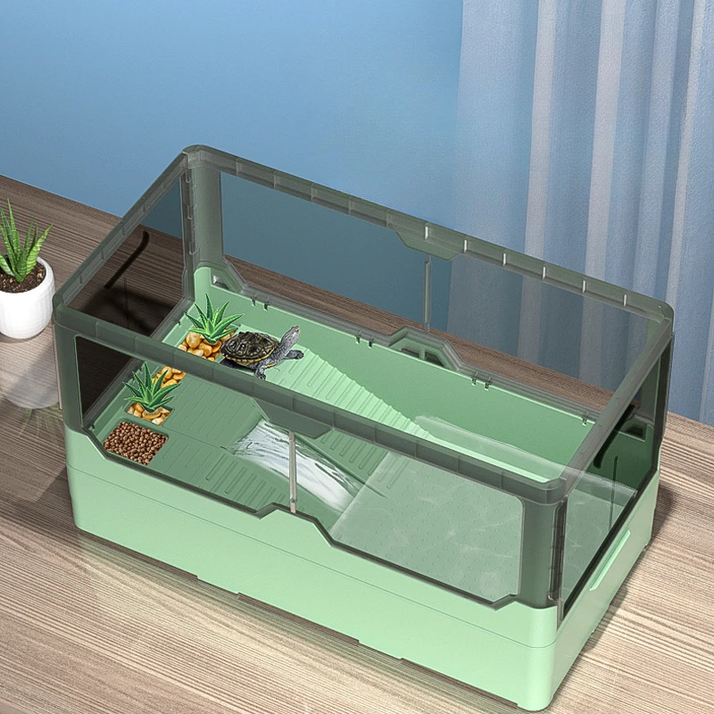 

Aquatic Turtle Tank Breeding Filtering Anti Escape Plastic Climbing Platform Sun Drying, Back Climbing Pet Breeding Box