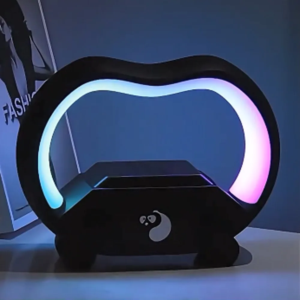 

Smart Lamp Multifunction Wireless Charger Fast Charging Station Bluetooth Speaker Stand Speaker with RGB Night Alarm Clock