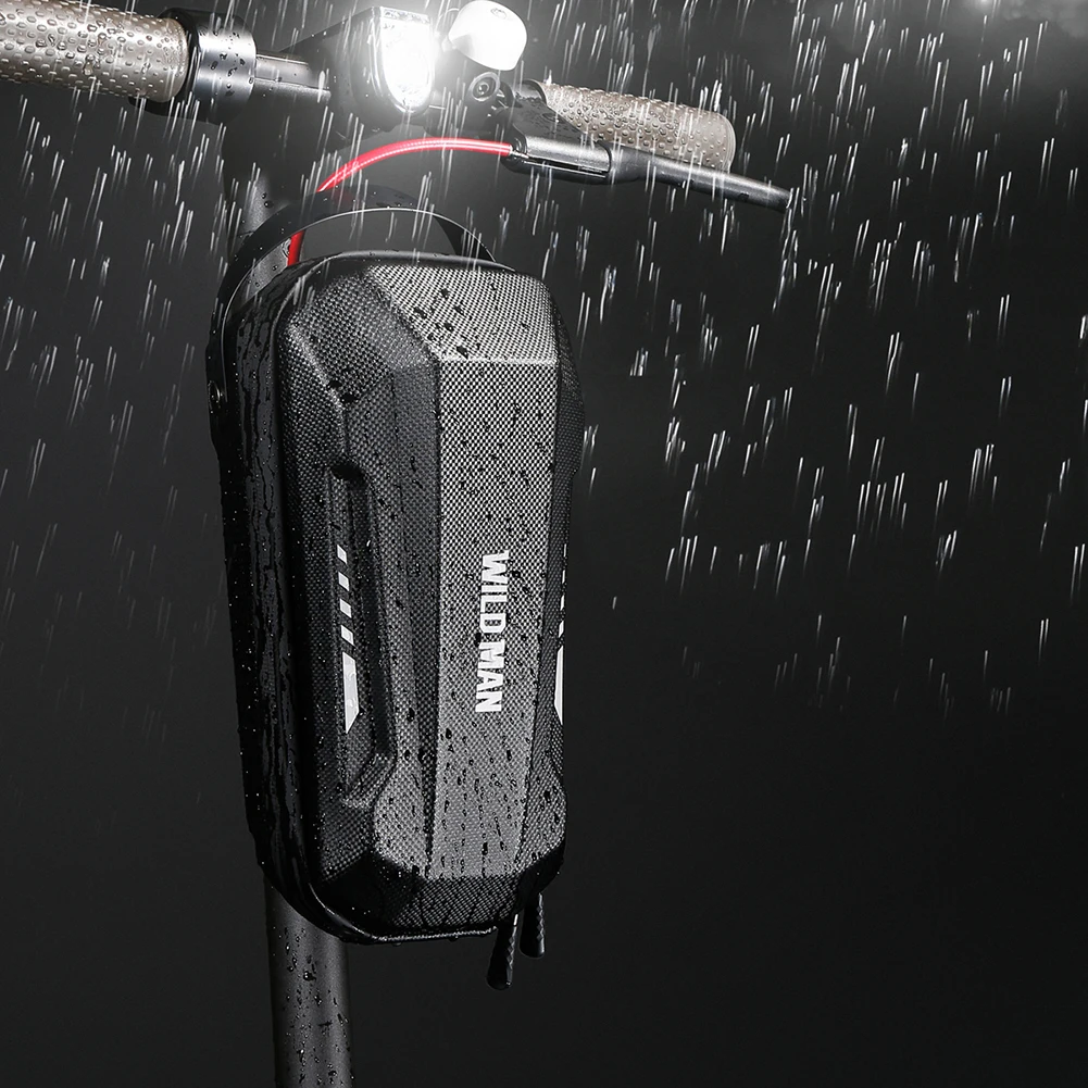 

Electric Scooter Storage Bag Portable Handlebar Mounted Organizer Hard Shell Large Capacity Night Reflective for M365 PRO 2