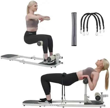 Hip Thrust Machine with High Resistance and Protectors Pad - 3D High Density Polyurethane Cushion - Premium Squat for at Home Gy