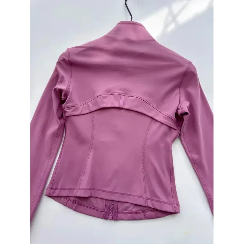 

Lemon Cropped Defines Women Jacket Fashion Tight-fitting Thin Sportswear Training Running Gym Yoga Solid Color Cardigan Jacket