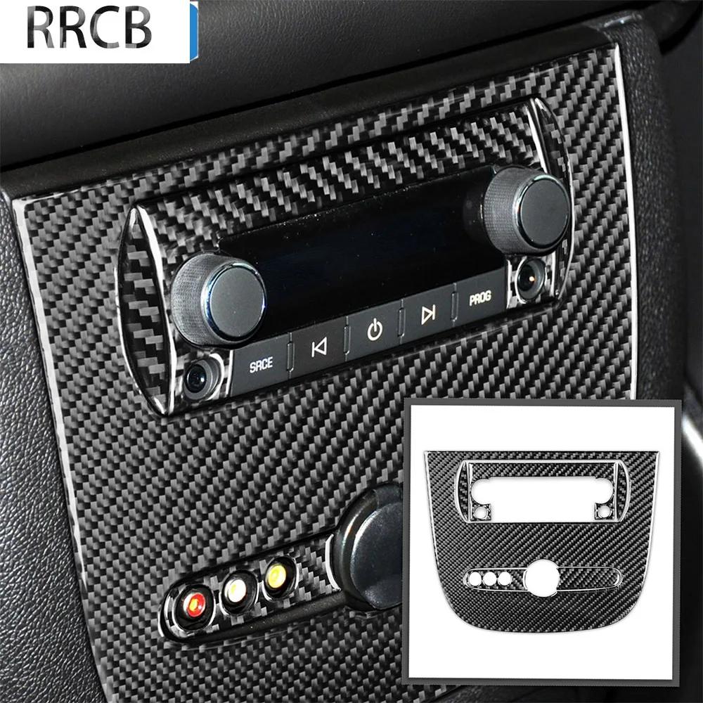 

For Chevrolet Silverado LTZ 2007-2013 Carbon Fiber Car Rear Sound Player Control Cover Trim Sticker Auto Interior Accessories