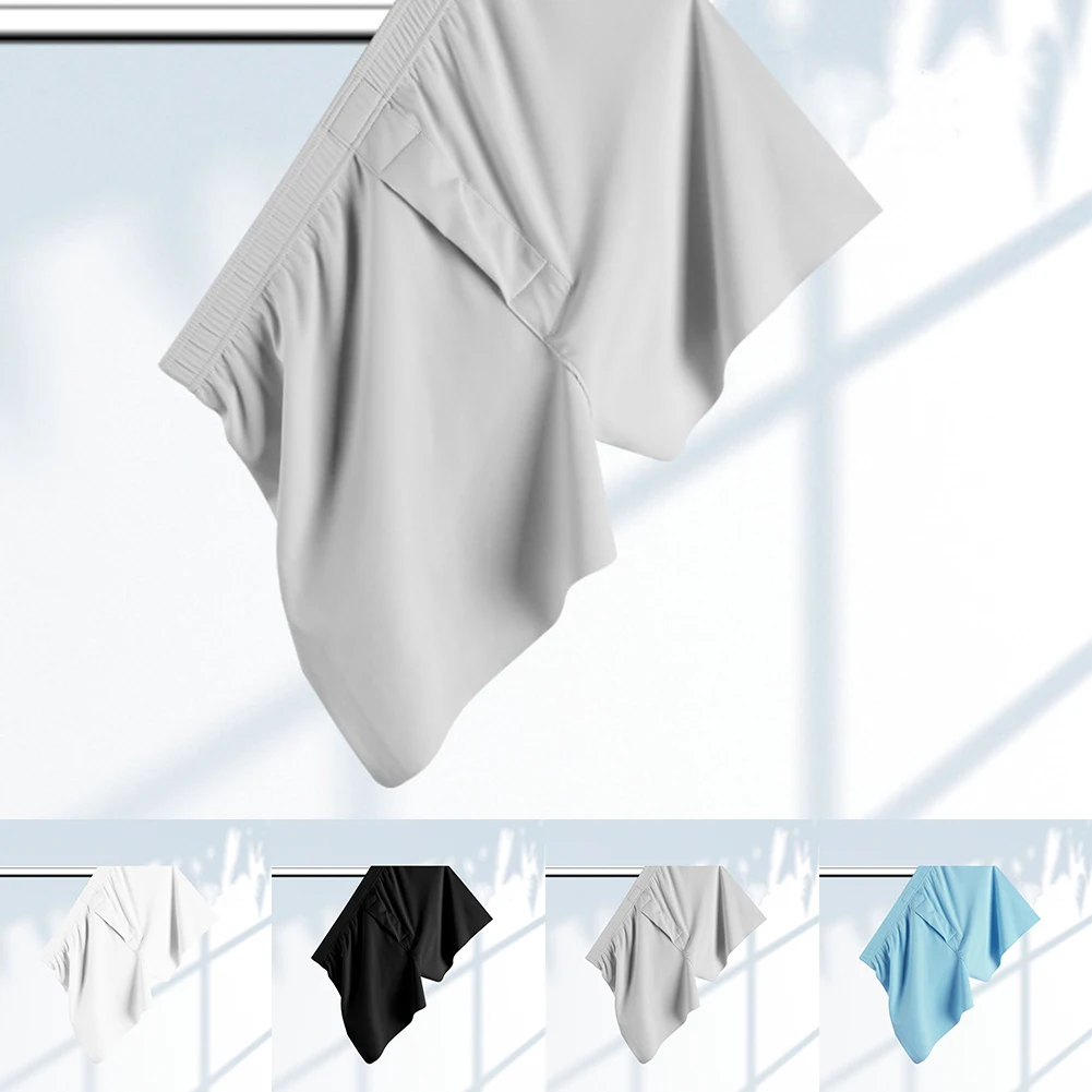 جديد الرجال الحرير الجليد سلس سراويل بوكسر بلون مرونة الخصر boxershorts ملخصات الحقيبة الملابس الداخلية السراويل الرجال جذوع سراويل