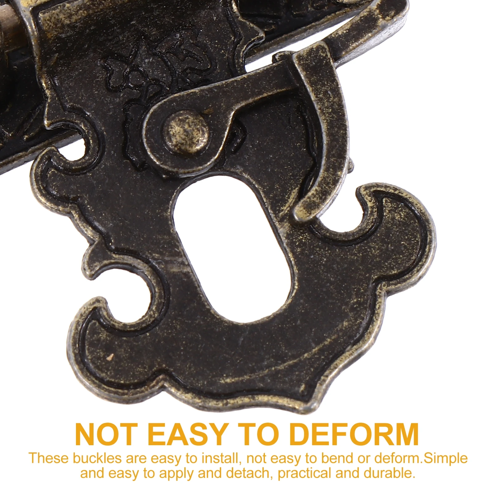 

4 pcs Alloy Square Buckles Retro Vintage Case Locks Sturdy Drawer Hasps For Jewelry Wooden Wine Gift Boxes Bronze S