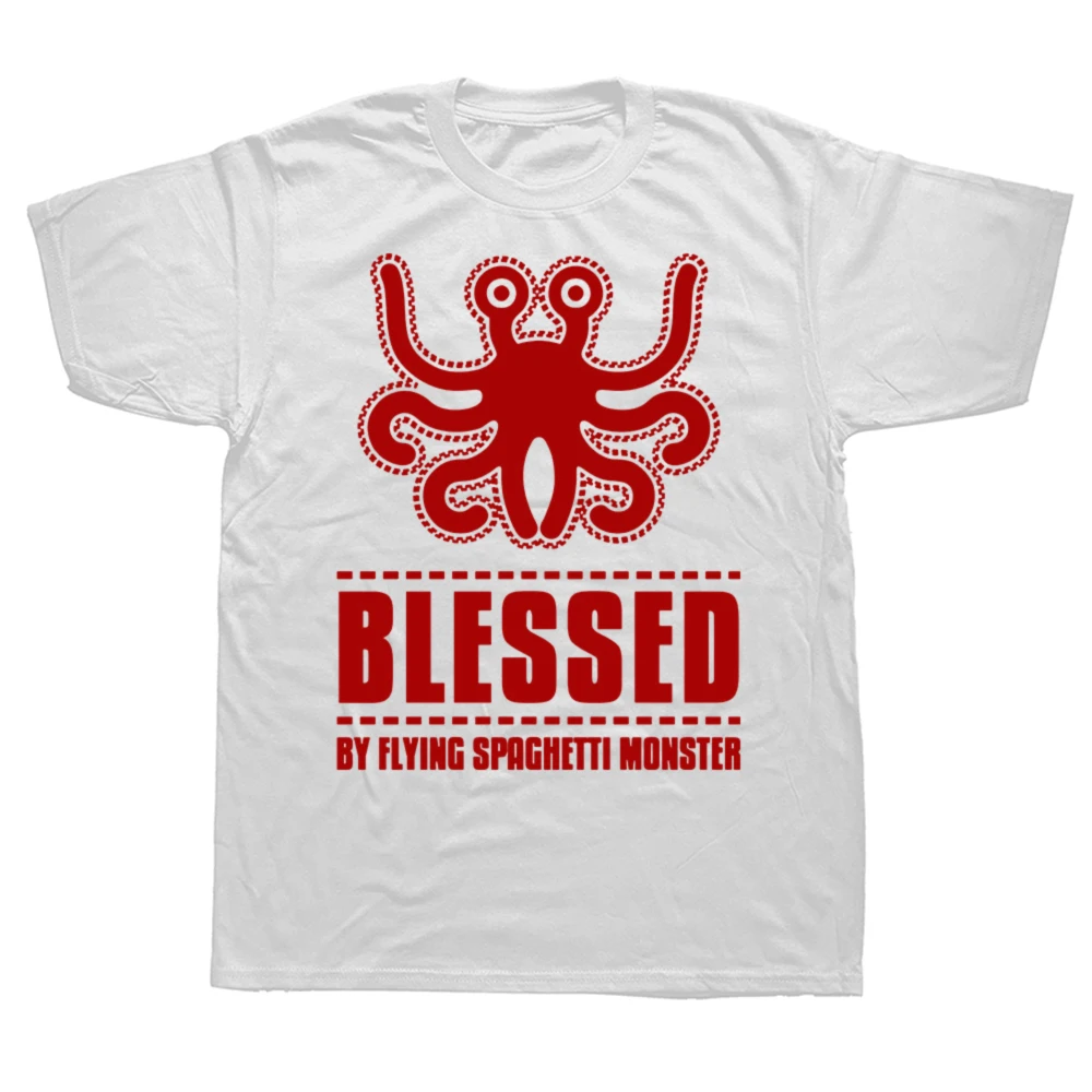 Fun Flying Spaghetti Monster Pattern T-shirt - Humorous Street Style Women Clothing Fashion Graphic T Shirts Summer Streetwear