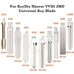 91-100# Universal Uncut Remote Flip Car Key Blank Blade For KeyDiy KD Xhorse VVDI JMD For Ford Ssangyong Changan Hyundai Peugeot