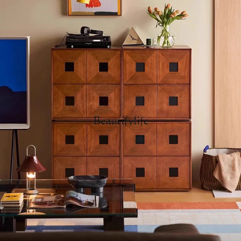 Yj21Mueble de combinación de tiempo retro francés, cofre retro de madera maciza para el hogar, sala de estar y dormitorio