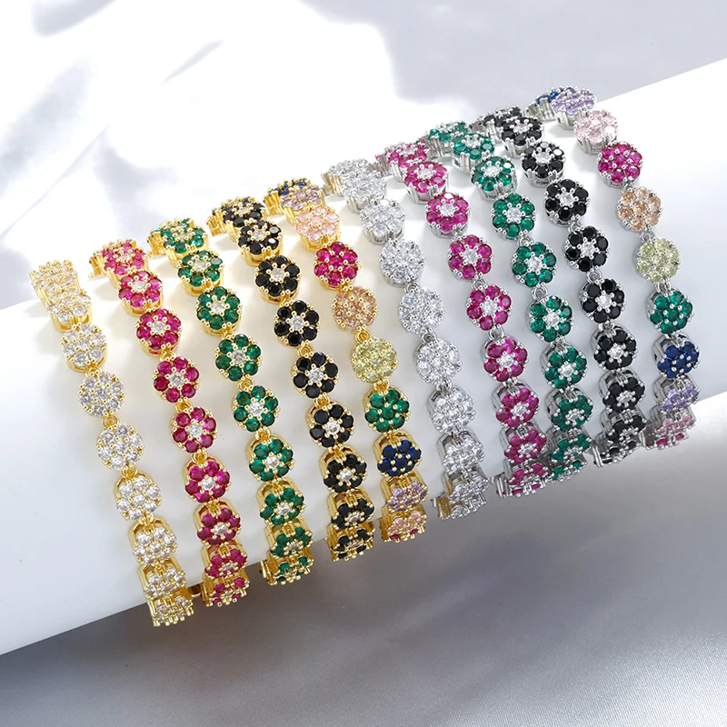 ZHUKOU Summer Dopamine Series Vibrant Colorful Flower Necklace Bracelet Wholesale:VL526 VL527