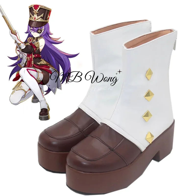 

FC6Game Genshin Impact Chevreu Cosplay Short Shoes Boots Wig Gaming Role Play Halloween Carnival Women Men Costume Outfit P@FC8！