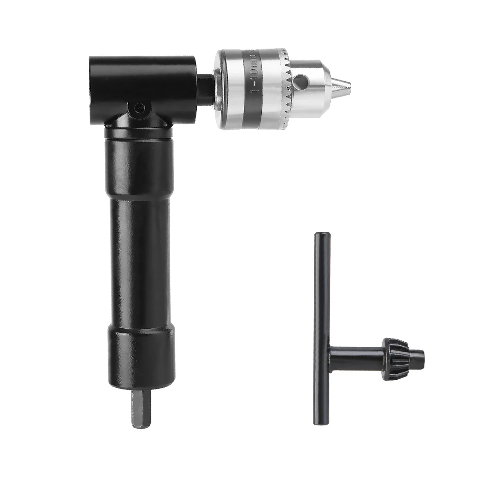 Alat Sudut Sudut Kanan Bor Listrik Alat Chuck Jarak Sempit Alat Pengeboran Alat Putar Adaptor Paduan Aluminium 90 Derajat