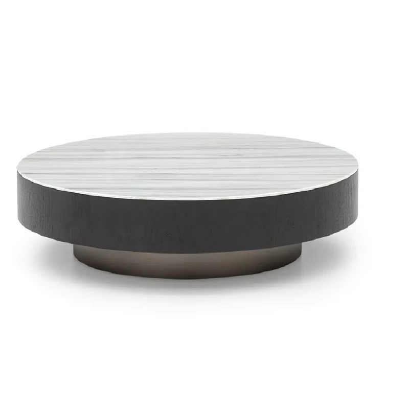 Luxury Hotel Apartment Sofa Set Center Table Wood Round Modern Coffee Table for Living Room Furniture With Storage