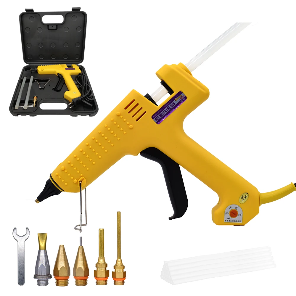 Pistola de Cola Quente Profissional com Kit de Ferramentas 250w Bico de Cobre Puro Temperatura Ajustável Uso de Alta Potência Bastão de Cola de 11 mm