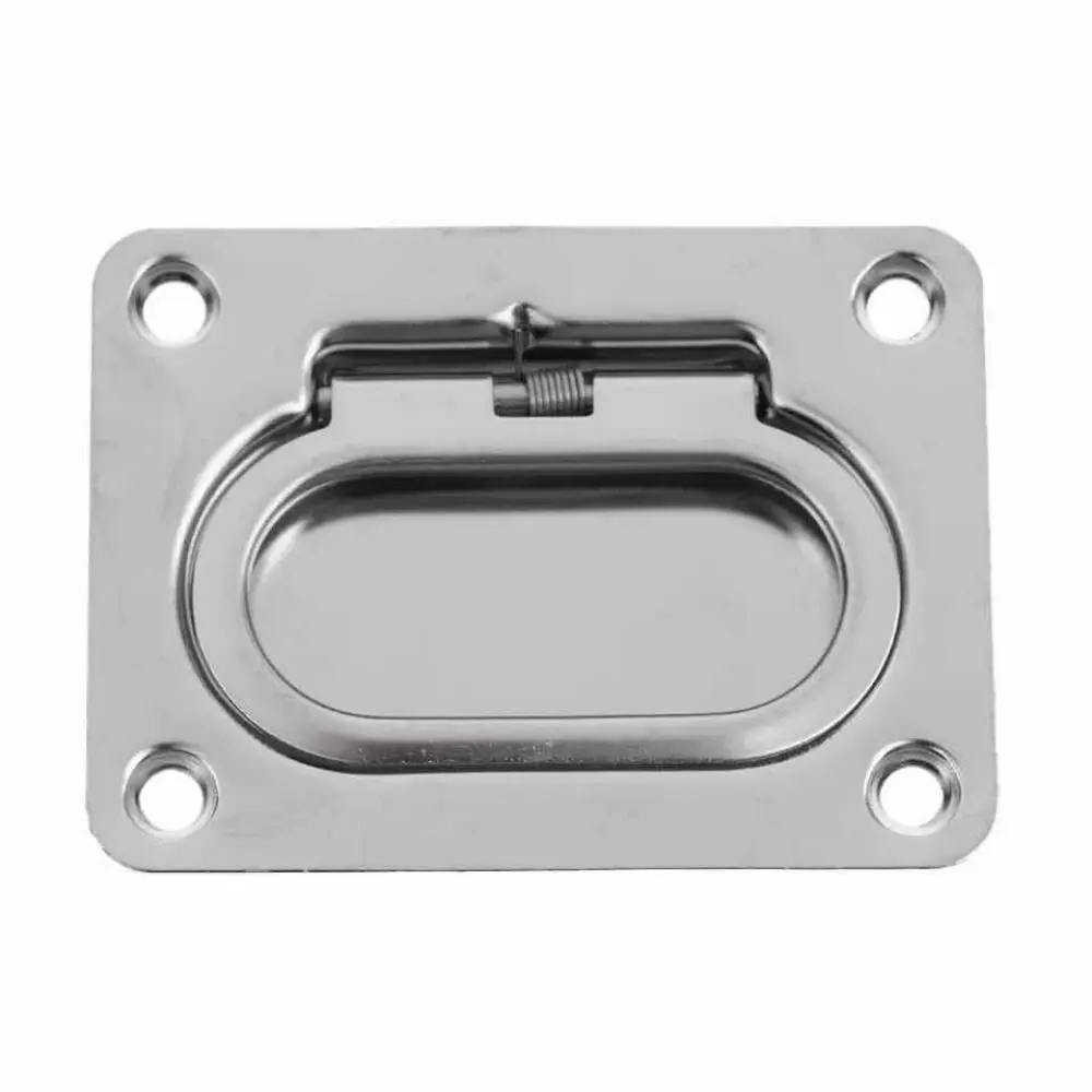 

Stainless Steel Pull Flush Lift Ring Anti-Rattle Square Recessed Fasteners Portable Marine Grade Lockable Hold Down Clamp