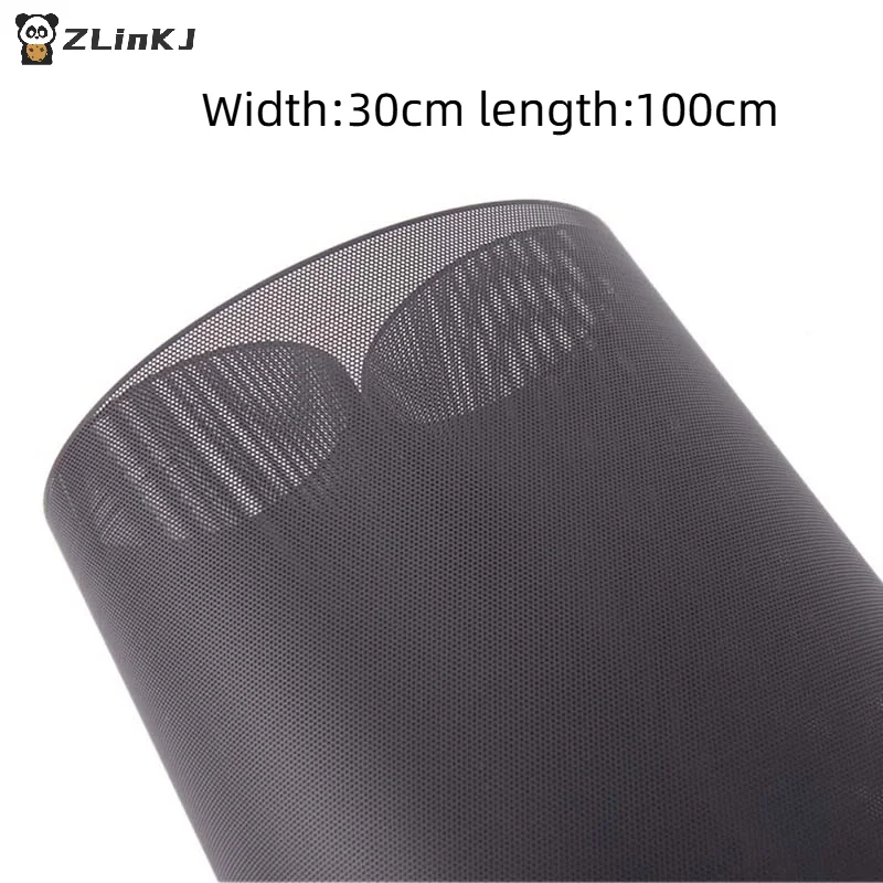 ▶1Pcs Computer Mesh DIY PVC PC Case Fan Cooler Black Dust Filter Network Net Case Dust Cover Black | Width-30cm , Length-100cm