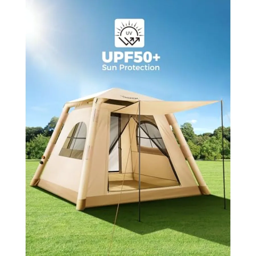 خيام قابلة للنفخ للتخييم 24 شخص خيمة تخييم سهلة الإعداد مع مضخة يدوية أوتوماتيكية خيمة تفجير مقاومة للماء للعائلة O #6