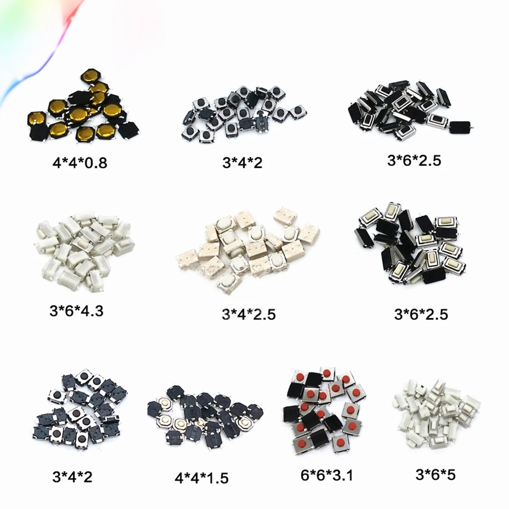 200 pcs Free shopping Auto button pack switch accessories 10 20 total 200 micro switch electronic components