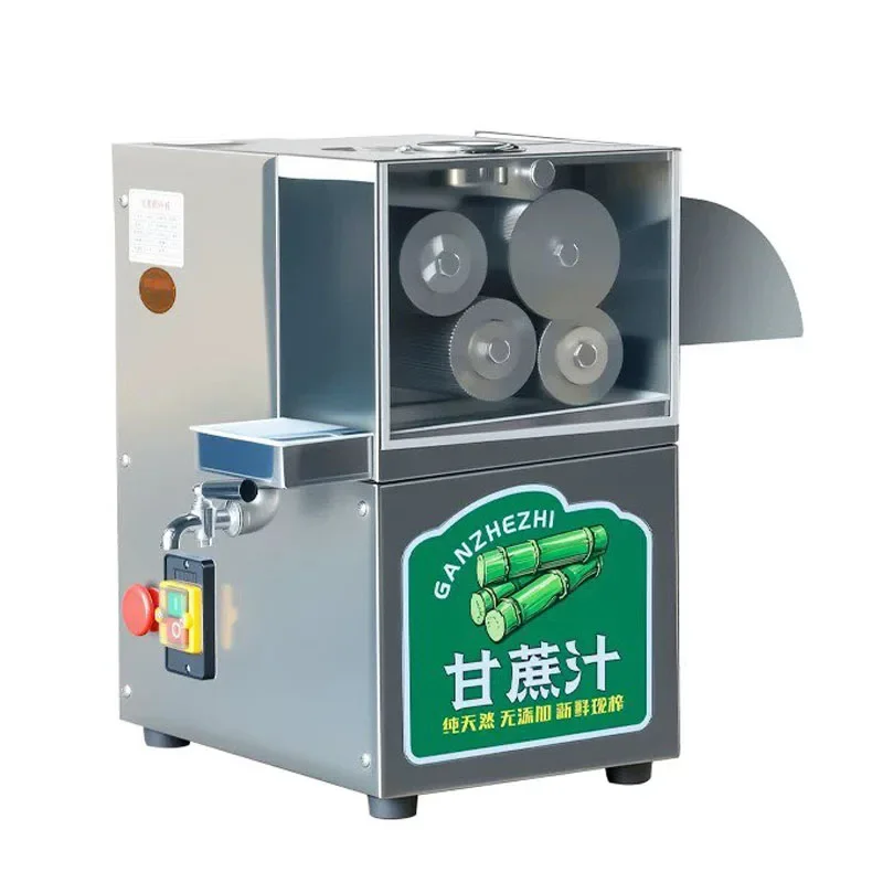 Sugarcane Peeler Cutter Washer All-in-one Machine, Automatic Sugarcane Skin Remover with Segment Cutting Function