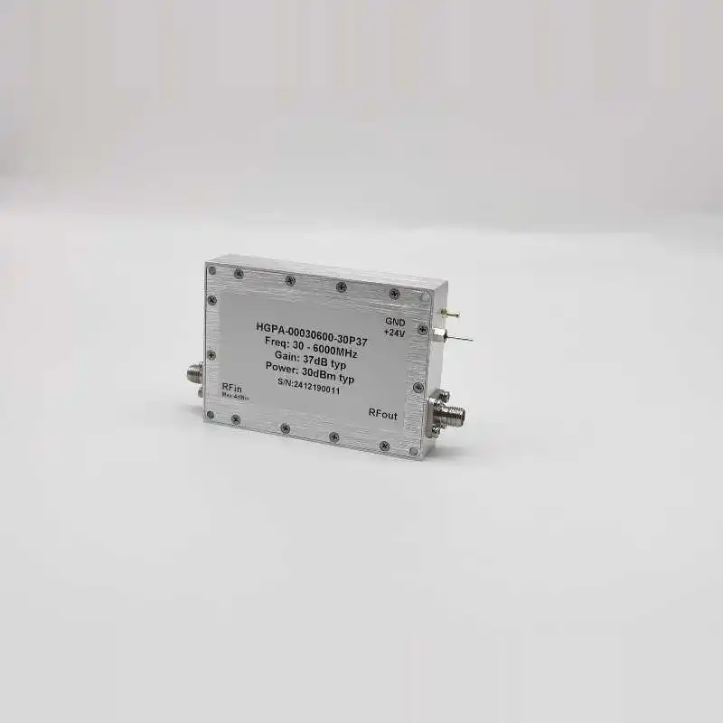 30-6000MHz 30dBm/1W 37dB SMA 24V RF power amplifier with heat sink available