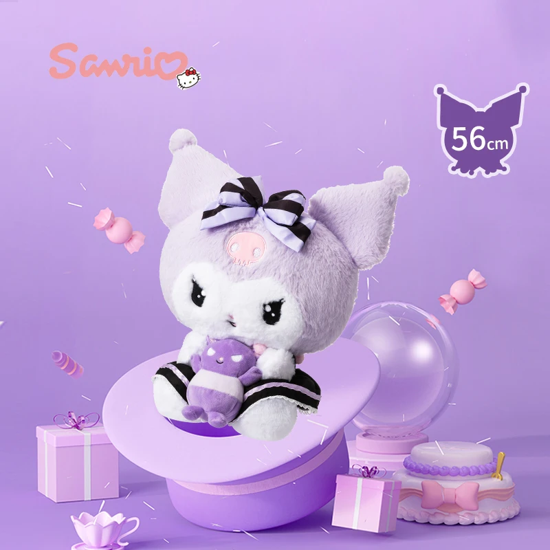 

Sanrio Kuromi Series Anime Cartoon Genuine Kulomi Plush Doll Girl Sofa Throw Pillow Baby Sleeping Toy Children's Birthday Gift