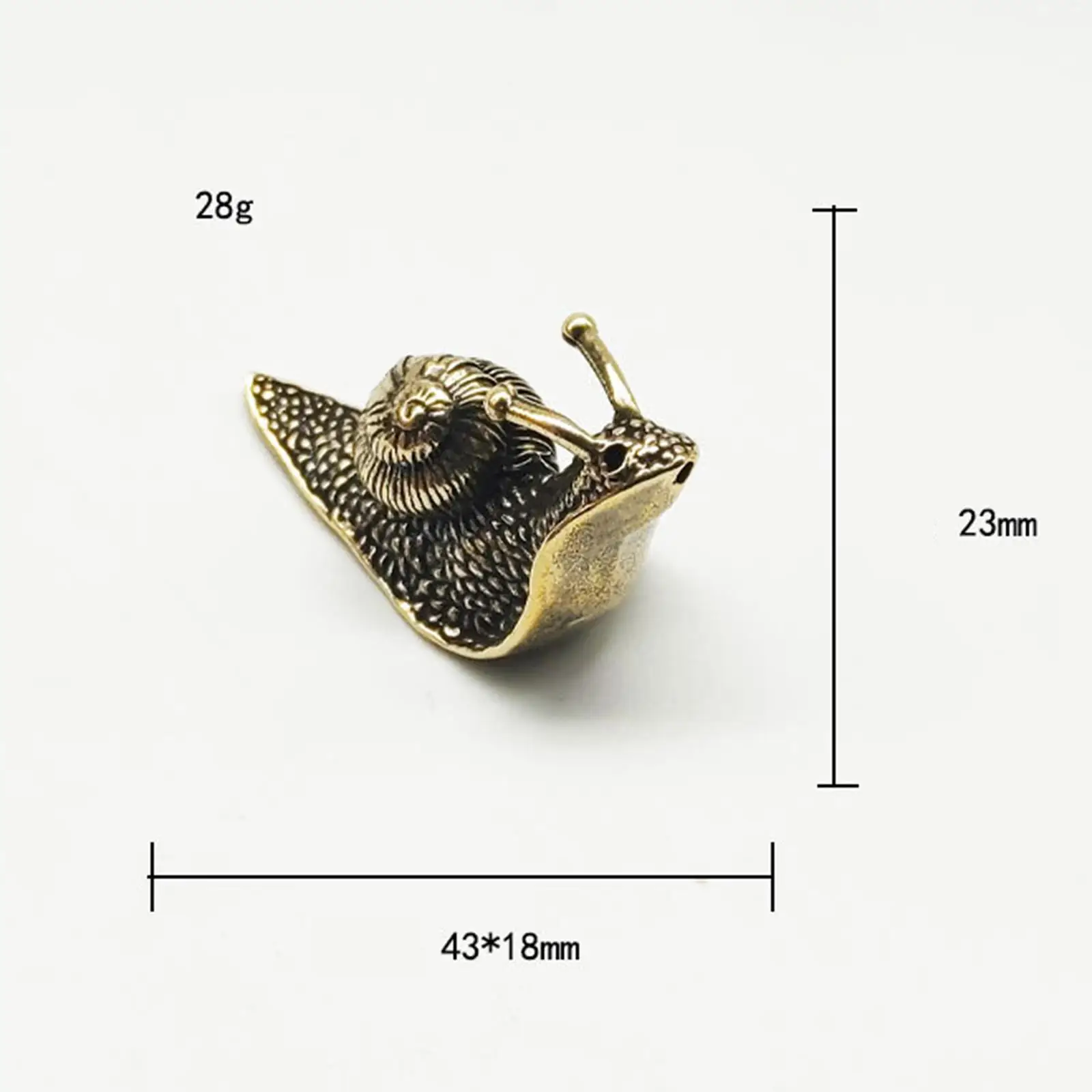 Figurines d'escargots en laiton pur, miniatures, en cuivre antique, mini-statue d'escargot artisanale