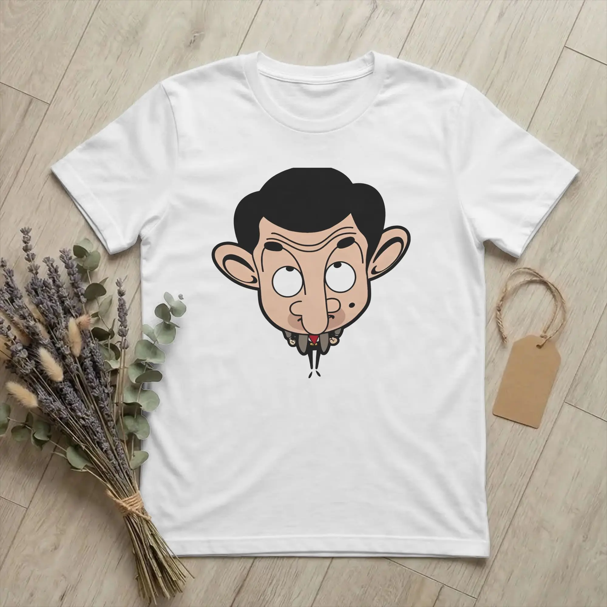 Priting Mr Beans  Comedy Tshirts Unisex Cotton Short Sleeve  Crewneck Summer Top Tee