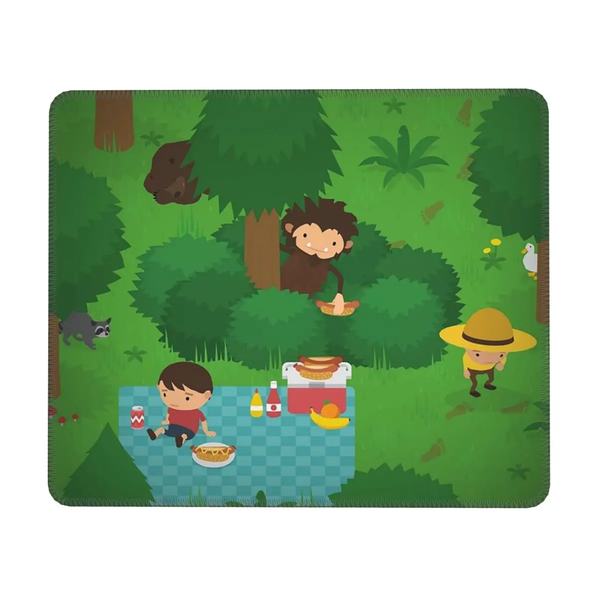 

Sneaky Sasquatch Picnic Multi-size Mouse Pad Computer Keyboard Mouse Mat Gaming PC Laptop Desk Mat Office Accessories Table Mats