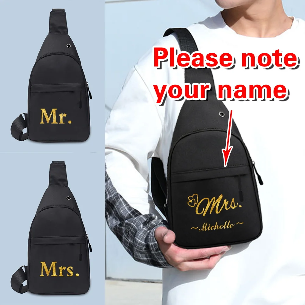 

Personalized Customized Name Chest Pack Sling Crossbody Bag Travel Hiking Multi-functional Sports Chest Bags Large Capacity
