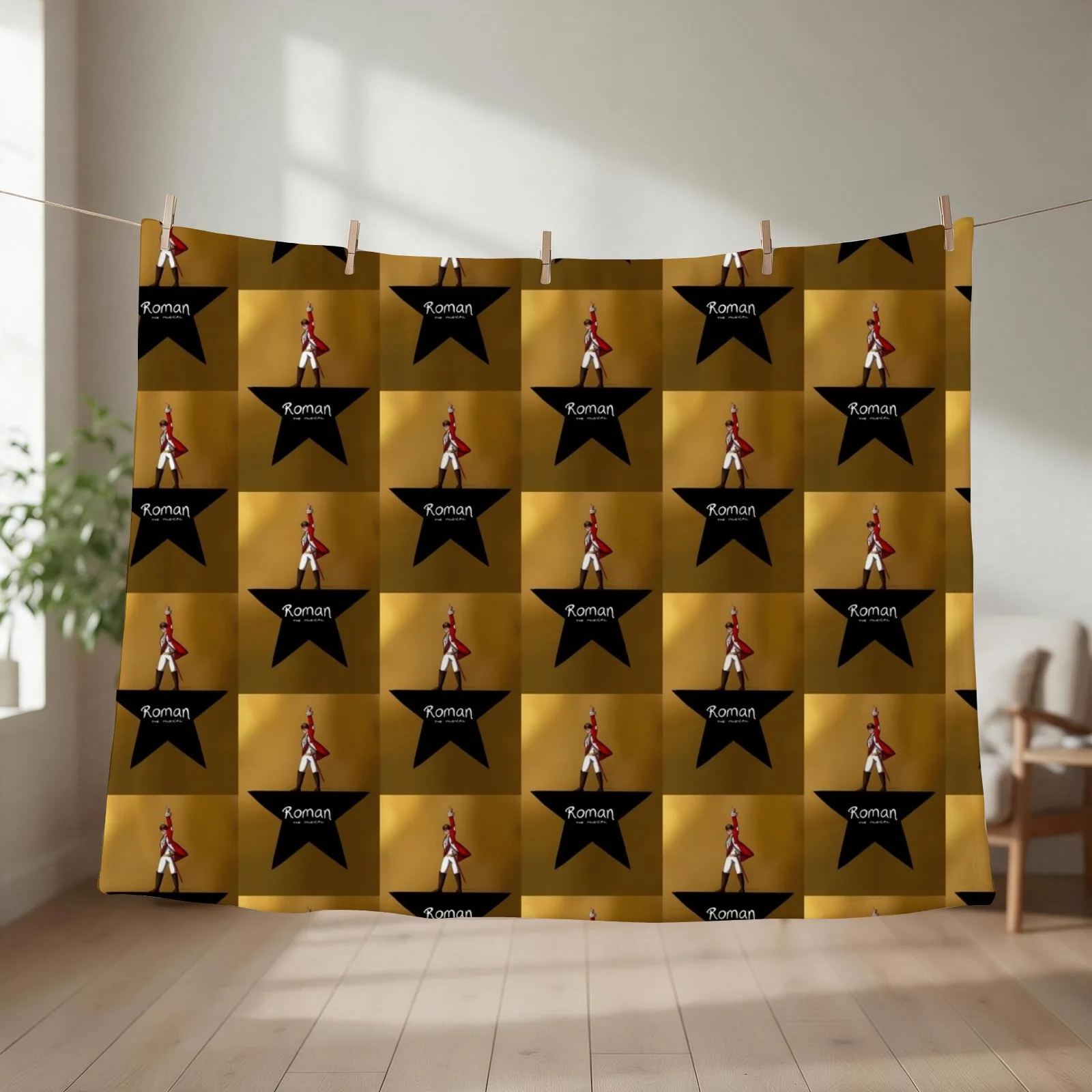 Sanders sides/Hamilton design Throw Blanket couch cozy soft plush fuzzy picnic outdoor blanket