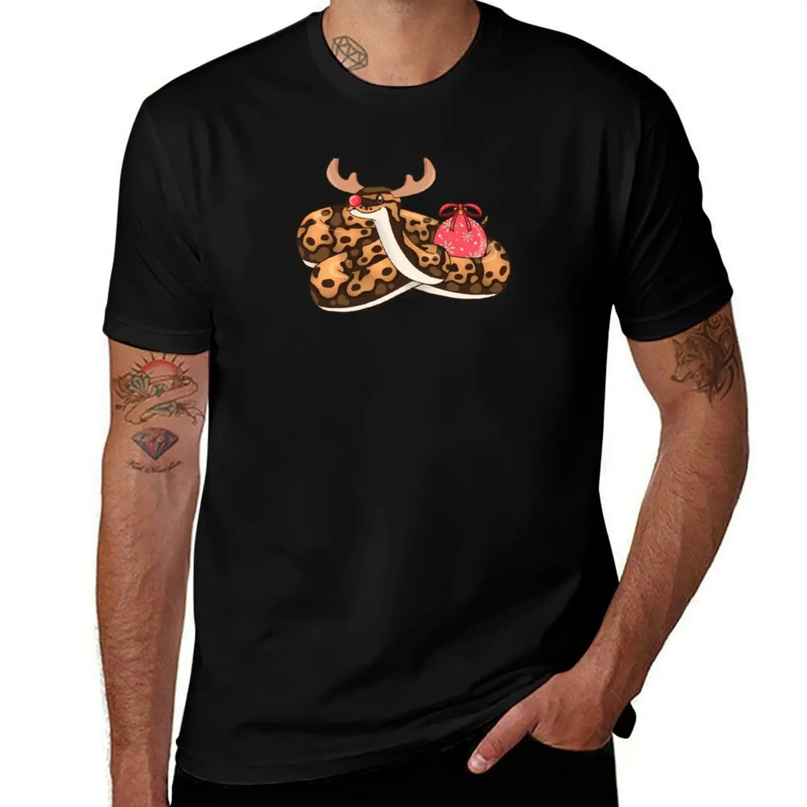 

Normal ball python, Christmas edition! T-Shirt man t shirts graphic t shirt man plain man t shirt heavy cotton T-shirt