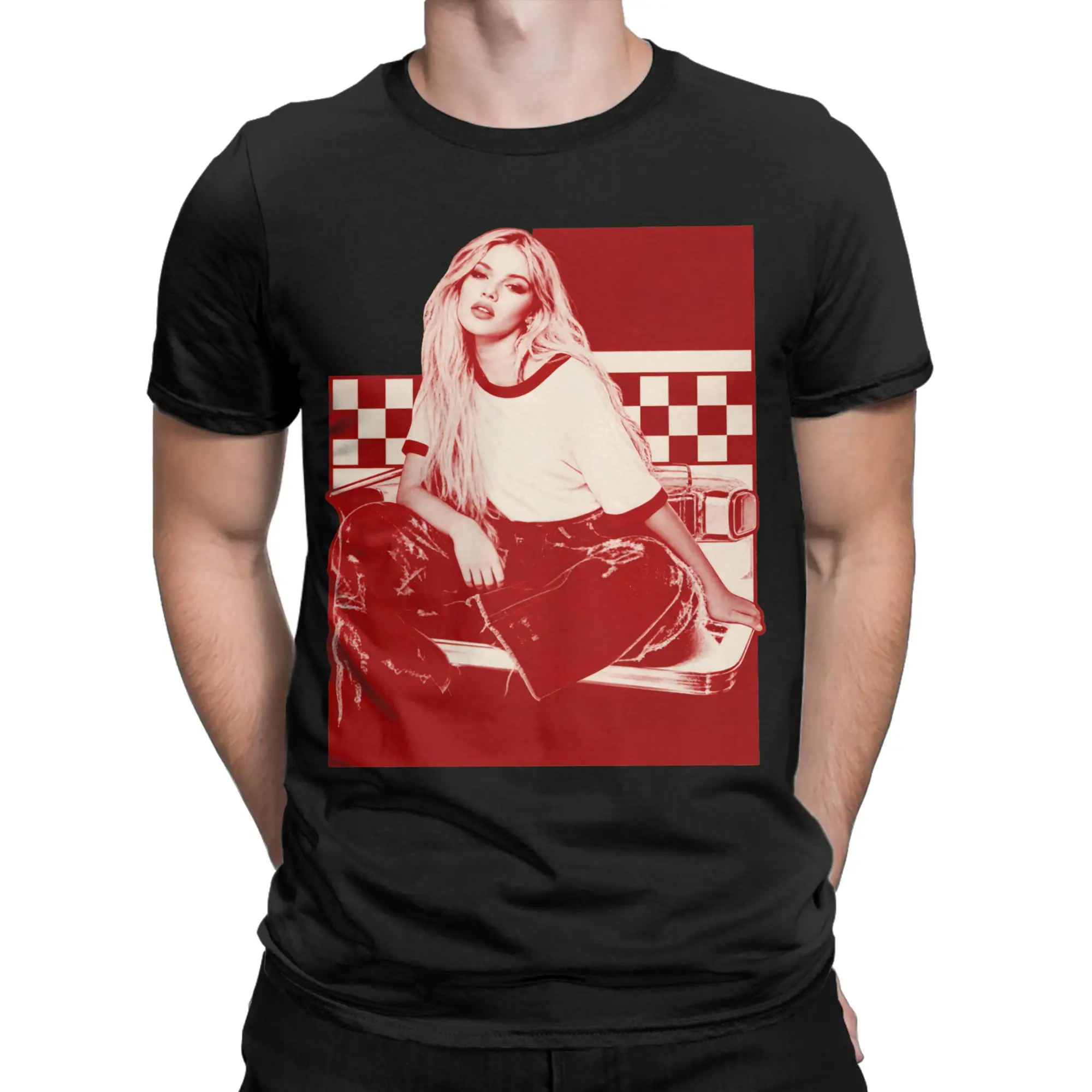 F-Freya Skye Singer Men T Shirt  Vintage Tees Short Sleeve Round Collar T-Shirt 100% Cotton Printing Clothing