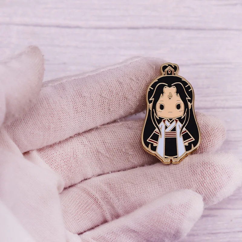 Anime The Scum Villain\'s Self-Saving System Luo Binghe Badge Lapel Pin Alloy Brooch Unisex Backpack Clothes Jewelry Cosplay Prop