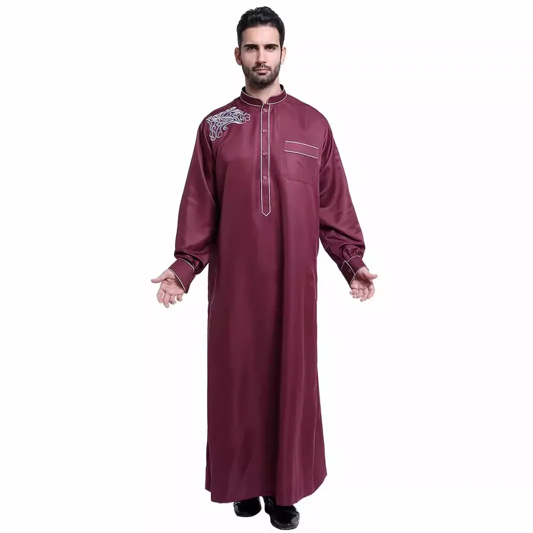 Męskie szaty muzułmańskie Abaya w nowym stylu, Dubaj, Pakistan, szaty muzułmańskie z Bliskiego Wschodu, Arabii Saudyjskiej, muzułmańskie z Bliskiego Wschodu