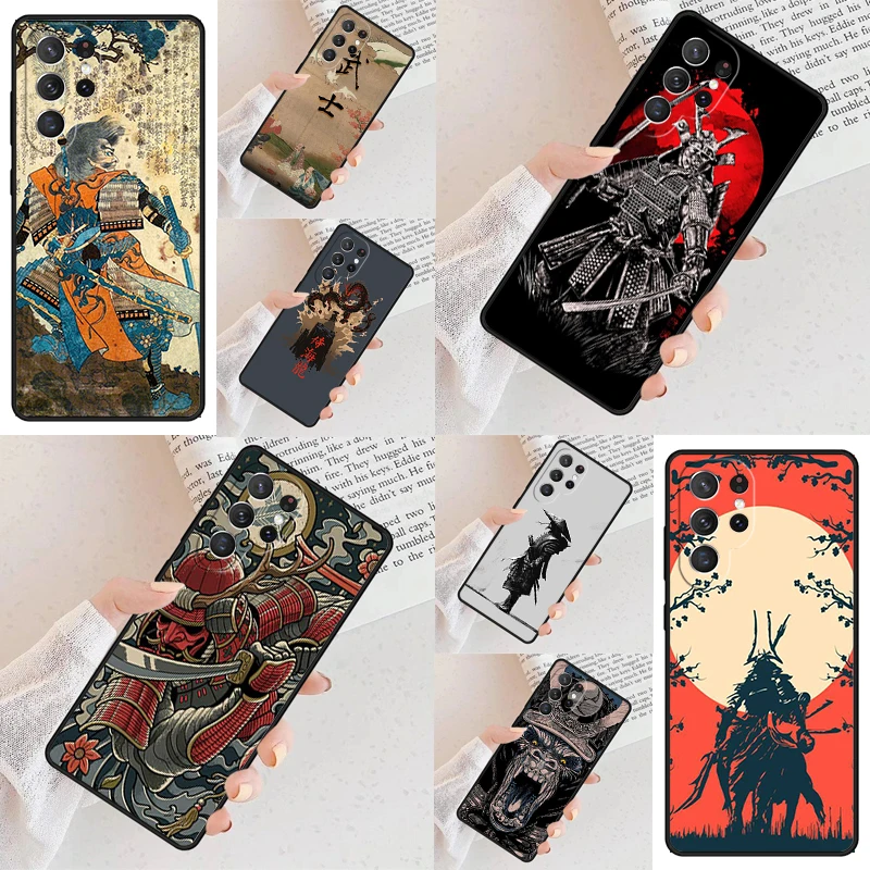 Japan Samurai Art Cell Phone Case for Samsung Galaxy S26 Ultra S25 S24 S23 S22 S21 S20 Note10 Cover