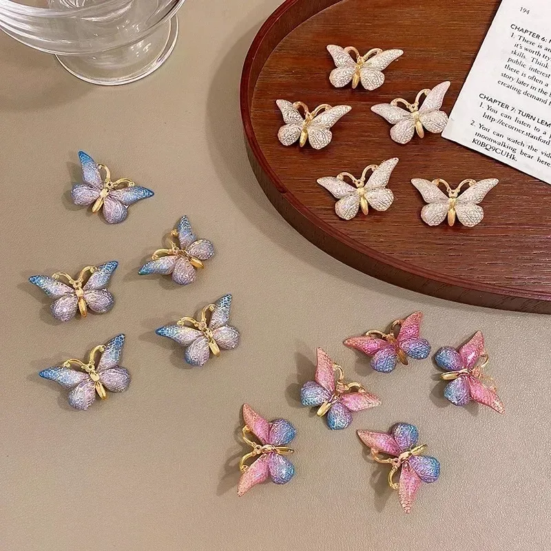 5PCS Cute Stereoscopic Color Butterfly Hair Clips for Girls Butterfly Pattern Rainbow Headwear Fashion Hair Accessories Ornament