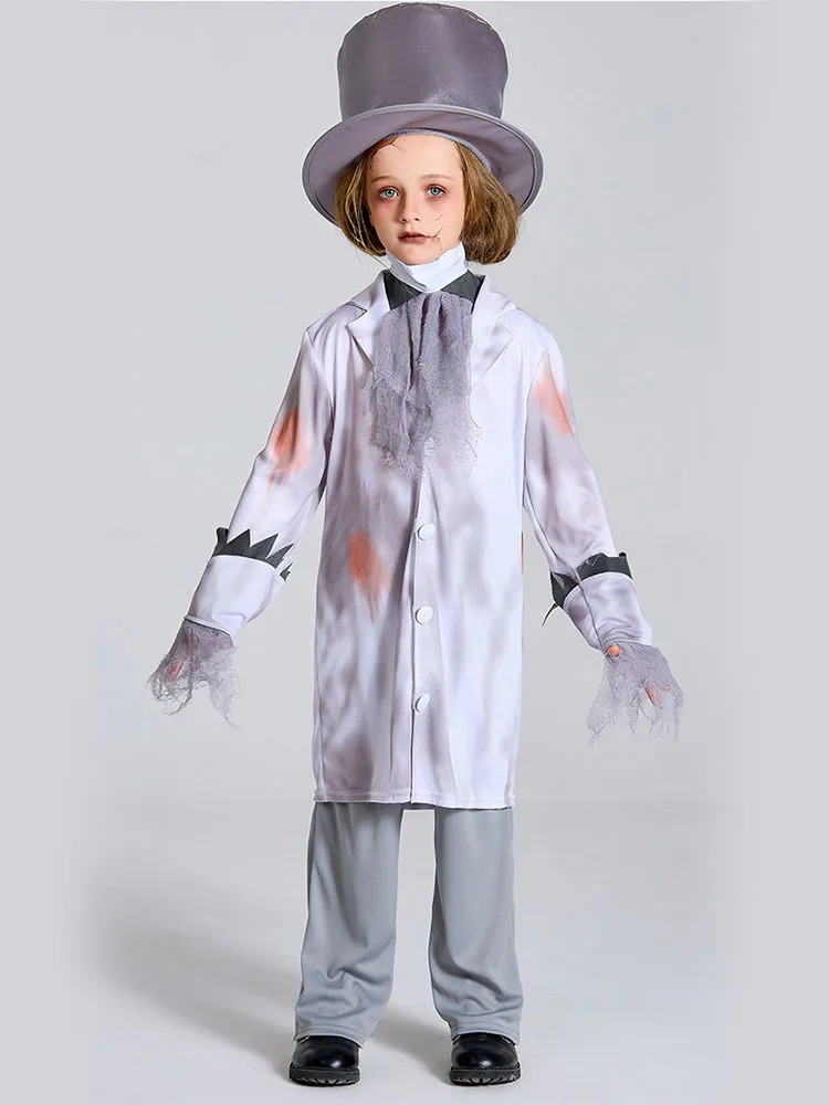 

Костюм невесты зомби на Хэллоуин, костюм призрака, костюм для выступлений NPC, костюм террора, зомби om, полиэстер, материал